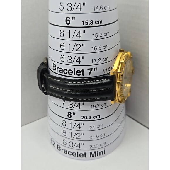 Gruen Sport Quartz Date Gold Tone Bezel 3ATM 100FT Mens Watch New Battery Analog - Picture 10 of 13